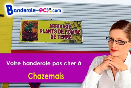 Banderole publicitaire sur mesure à Chazemais (Allier/3370)