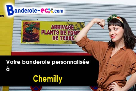 Banderole publicitaire sur mesure à Chemilly (Allier/3210)