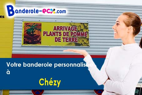 Banderole publicitaire sur mesure à Chézy (Allier/3230)