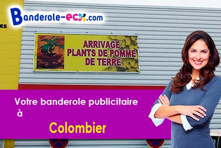 Banderole personnalisée sur mesure à Colombier (Allier/3600)