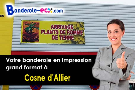 Banderole publicitaire sur mesure à Cosne-d'Allier (Allier/3430)