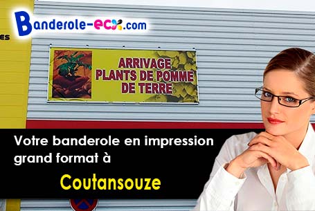 Banderole publicitaire sur mesure à Coutansouze (Allier/3330)