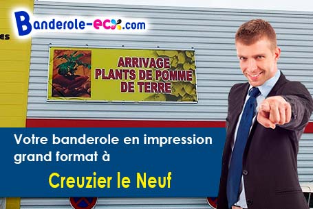 Banderole pas cher sur mesure à Creuzier-le-Neuf (Allier/3300)