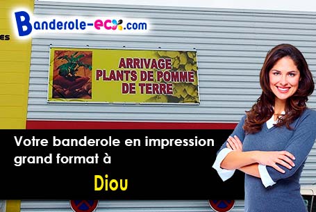 Banderole personnalisée sur mesure à Diou (Allier/3290)