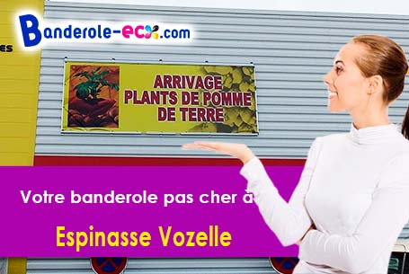 Banderole personnalisée sur mesure à Espinasse-Vozelle (Allier/3110)