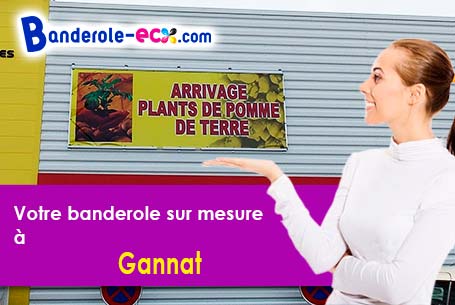 Banderole pas cher sur mesure à Gannat (Allier/3800)