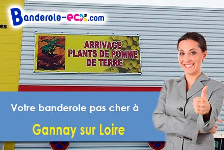 Banderole publicitaire sur mesure à Gannay-sur-Loire (Allier/3230)