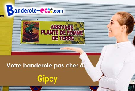 Banderole publicitaire sur mesure à Gipcy (Allier/3210)