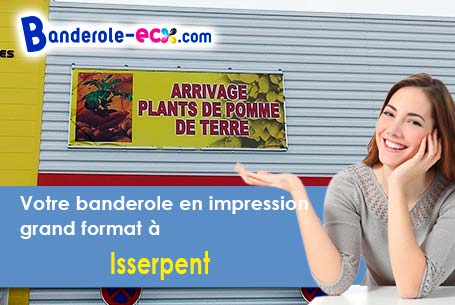 Banderole personnalisée sur mesure à Isserpent (Allier/3120)