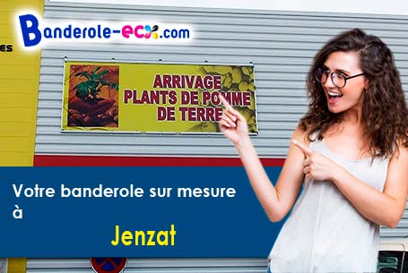 Banderole publicitaire sur mesure à Jenzat (Allier/3800)