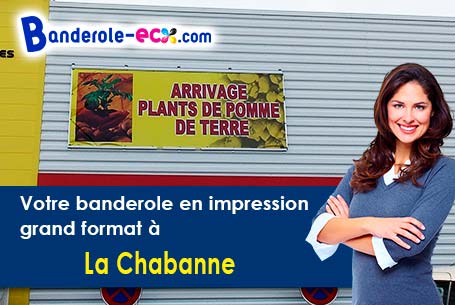 Banderole publicitaire sur mesure à La Chabanne (Allier/3250)