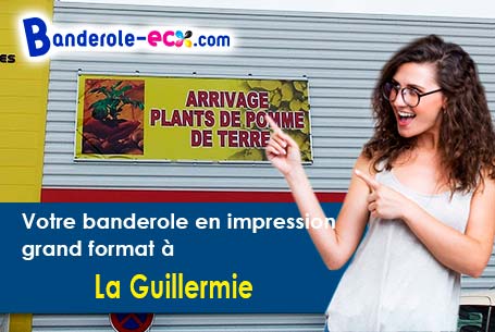 Banderole publicitaire sur mesure à La Guillermie (Allier/3250)