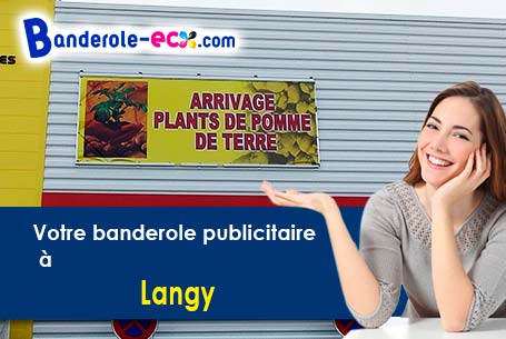 Banderole personnalisée sur mesure à Langy (Allier/3150)