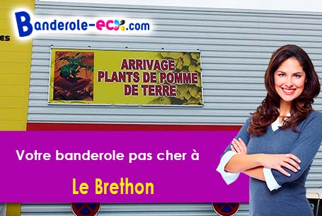 Banderole personnalisée sur mesure à Le Brethon (Allier/3350)