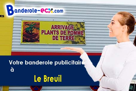 Banderole pas cher sur mesure à Le Breuil (Allier/3120)