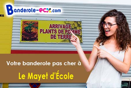 Banderole personnalisée sur mesure à Le Mayet-d'École (Allier/3800)