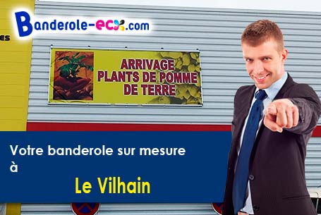 Banderole publicitaire sur mesure à Le Vilhain (Allier/3350)