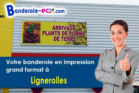 Banderole personnalisée sur mesure à Lignerolles (Allier/3410)