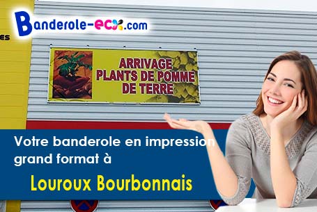 Banderole personnalisée sur mesure à Louroux-Bourbonnais (Allier/3350)