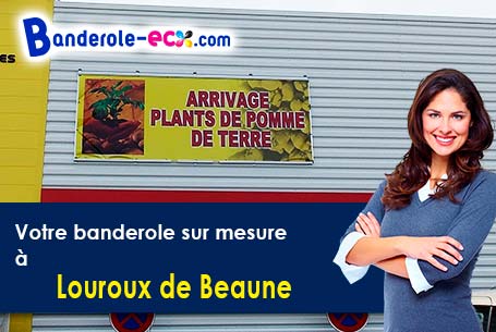 Banderole publicitaire sur mesure à Louroux-de-Beaune (Allier/3600)