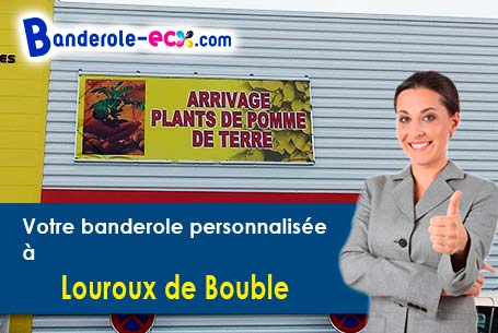 Banderole pas cher sur mesure à Louroux-de-Bouble (Allier/3330)