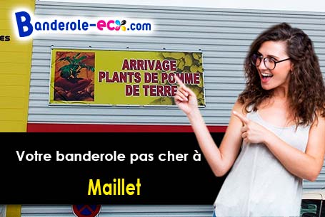 Banderole personnalisée sur mesure à Maillet (Allier/3190)