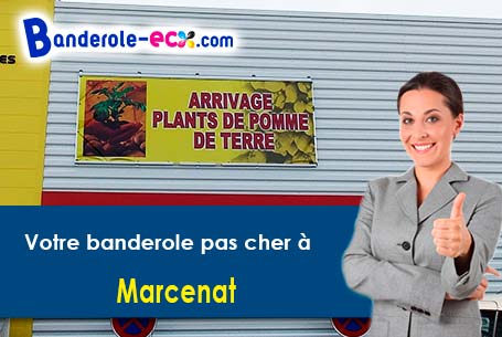 Banderole publicitaire sur mesure à Marcenat (Allier/3260)