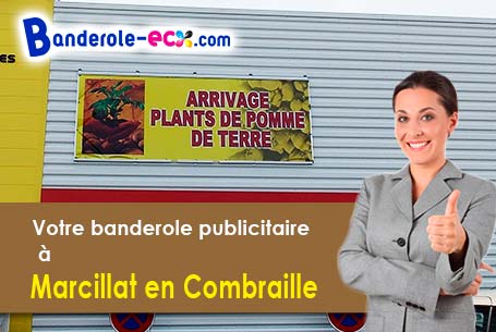 Banderole pas cher sur mesure à Marcillat-en-Combraille (Allier/3420)