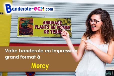 Banderole pas cher sur mesure à Mercy (Allier/3340)