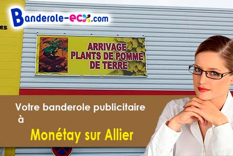 Banderole pas cher sur mesure à Monétay-sur-Allier (Allier/3500)