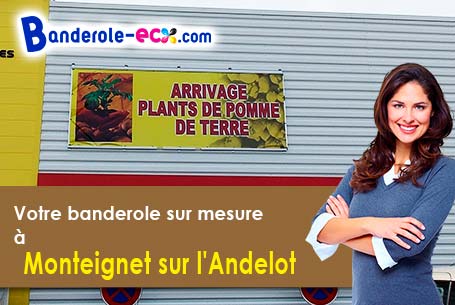 Banderole personnalisée sur mesure à Monteignet-sur-l'Andelot (Allier/3800)