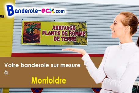 Banderole personnalisée sur mesure à Montoldre (Allier/3150)