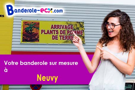 Banderole publicitaire sur mesure à Neuvy (Allier/3000)