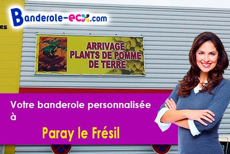 Banderole publicitaire sur mesure à Paray-le-Frésil (Allier/3230)