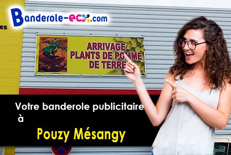 Banderole personnalisée sur mesure à Pouzy-Mésangy (Allier/3320)