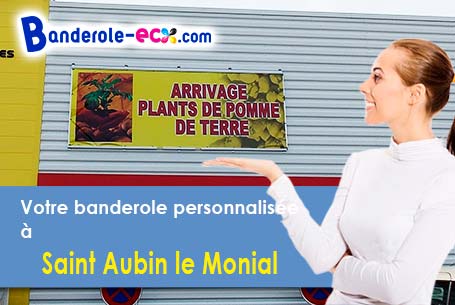 Banderole publicitaire sur mesure à Saint-Aubin-le-Monial (Allier/3160)