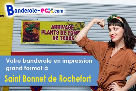 Banderole publicitaire sur mesure à Saint-Bonnet-de-Rochefort (Allier/3800)