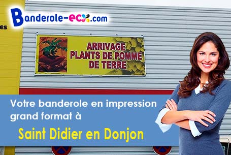 Banderole pas cher sur mesure à Saint-Didier-en-Donjon (Allier/3130)