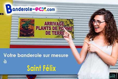 Banderole publicitaire sur mesure à Saint-Félix (Allier/3260)
