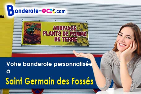 Banderole publicitaire sur mesure à Saint-Germain-des-Fossés (Allier/3260)