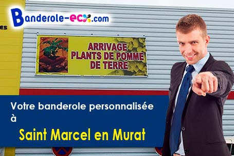 Banderole personnalisée sur mesure à Saint-Marcel-en-Murat (Allier/3390)