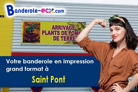 Banderole personnalisée sur mesure à Saint-Pont (Allier/3110)