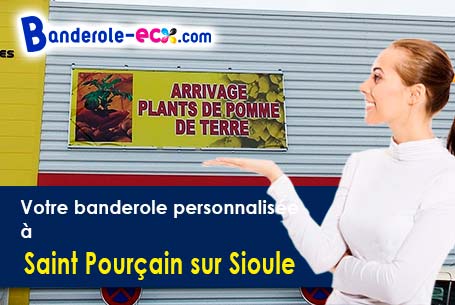 Banderole personnalisée sur mesure à Saint-Pourçain-sur-Sioule (Allier/3500)