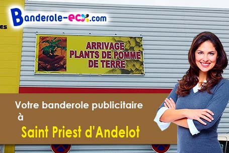 Banderole publicitaire sur mesure à Saint-Priest-d'Andelot (Allier/3800)