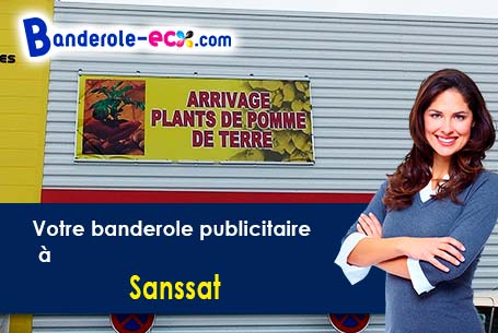 Banderole pas cher sur mesure à Sanssat (Allier/3150)