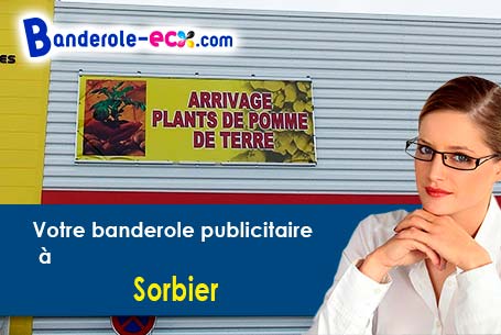 Banderole publicitaire sur mesure à Sorbier (Allier/3220)