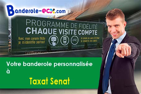 Banderole personnalisée sur mesure à Taxat-Senat (Allier/3140)