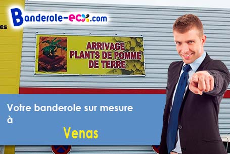 Banderole pas cher sur mesure à Venas (Allier/3190)