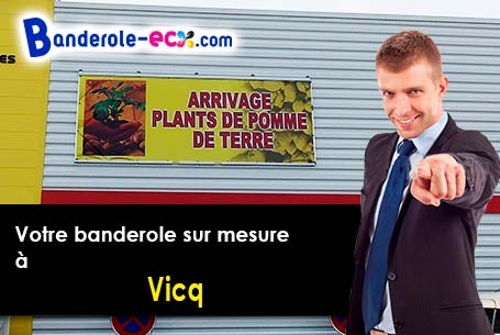 Banderole personnalisée sur mesure à Vicq (Allier/3450)