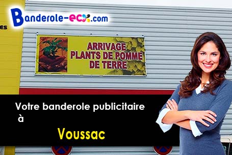 Banderole publicitaire sur mesure à Voussac (Allier/3140)